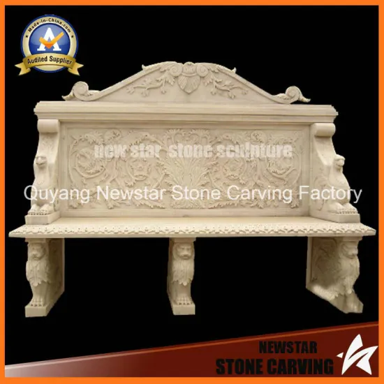 Stone Sculpture Bench Outdoor Bench for Garden Decoration