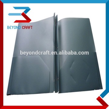 Letter size stationery folders portfolio plastic folder with 3 prongs clasps