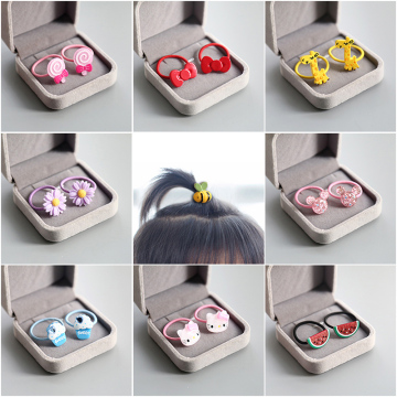 Cute baby hair ring animal fruit