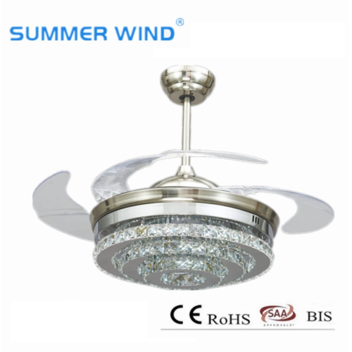 Multifunctional crystal ceiling fan chandelier