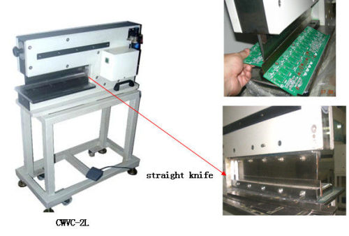 Motorized V Cut Pcb Separator Machine, Pneumatically Driven Pcb Depanelizer, Cwvc-2l