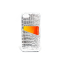 White Glitter Card Slot Crocodile Leather Phone Case