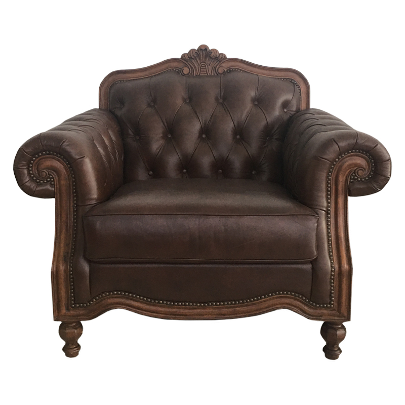 American solid wood sofa for single person