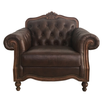 American solid wood sofa for single person