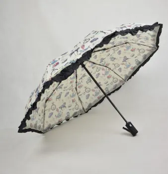 New Hot  windproof 3fold parasol lace umbrella