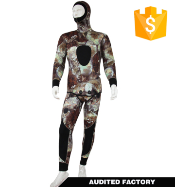 stretchy warm keeping camo mens 5mm freediving wetsuit