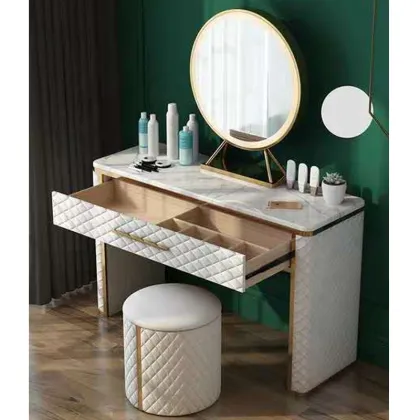 Antique European and American Style White Dressing Table Styling Chair for Sale