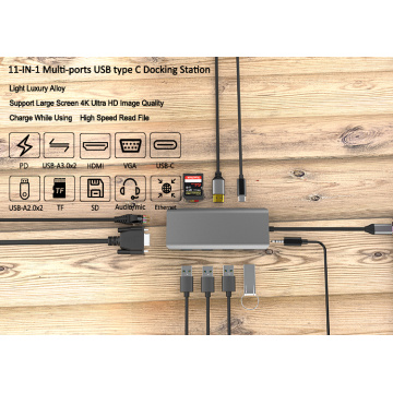 11 In 1 Type C Docking Station Aux