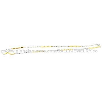 Two-tone stainless steel necklace in stock, made of stainless steel, DIY/OEM are welcome