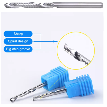 Τρυπάνι καρβιδίου ξύλου One Flute End Mill Carbide Drill Bit