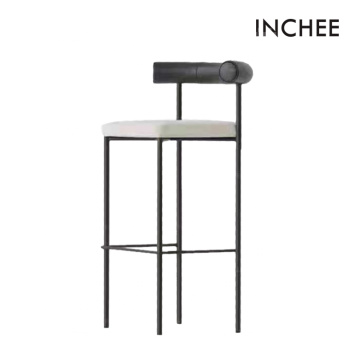 Modern Square Tall Bar Stool With Foam Cushion