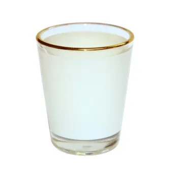 DIY Gift Hot Selling Blank Mugs With gold rim glass sublimation mug