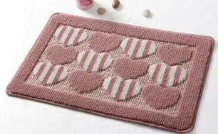 pink hearts style anti slip mat