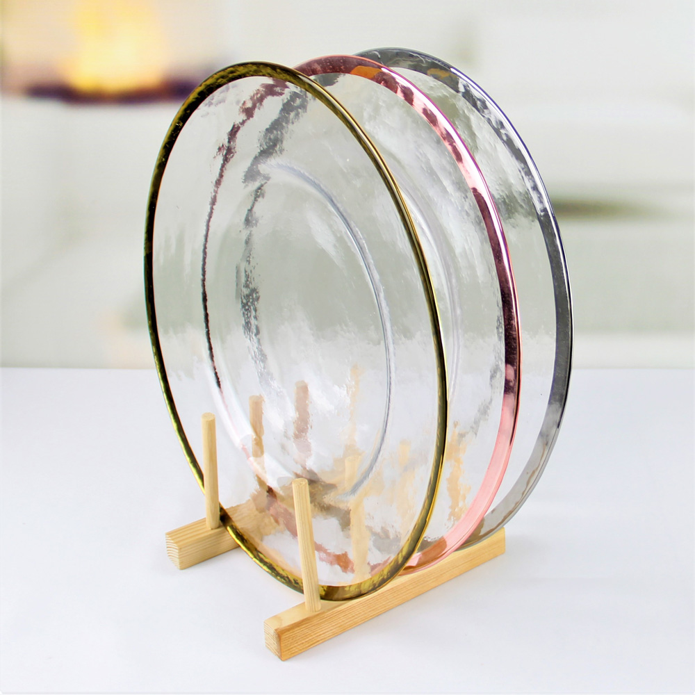 Transparent Glass Charger Plates