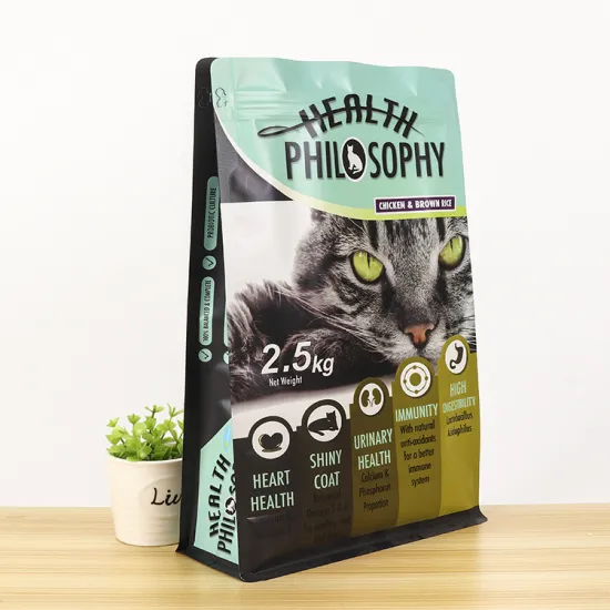 Customized Pet Snack Dog Cat Food Stand-up Packaging Bag Eight-side Seal Packaging Bag PE Stand up Pouch Customized Logo Accept