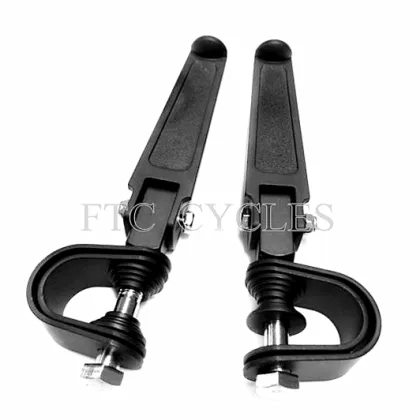 Black U-Clamp Foot Pegs for Davidson Bikes