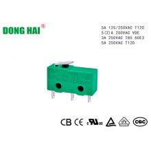 Microinterruptor miniatura Terminal de soldadura Piezas eléctricas