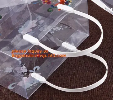 Transparent frosted PP gift plastic shopping bag, fashion pp gift bags, plastic promotional shopping gift rope handle pp bag