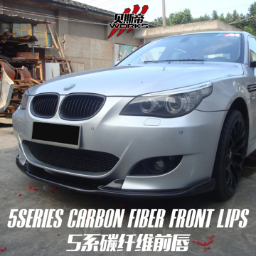 2004-2010 E60 M5 Sedan 4Dr HM Style Carbon Fiber Front Lip For BMW 5 Series
