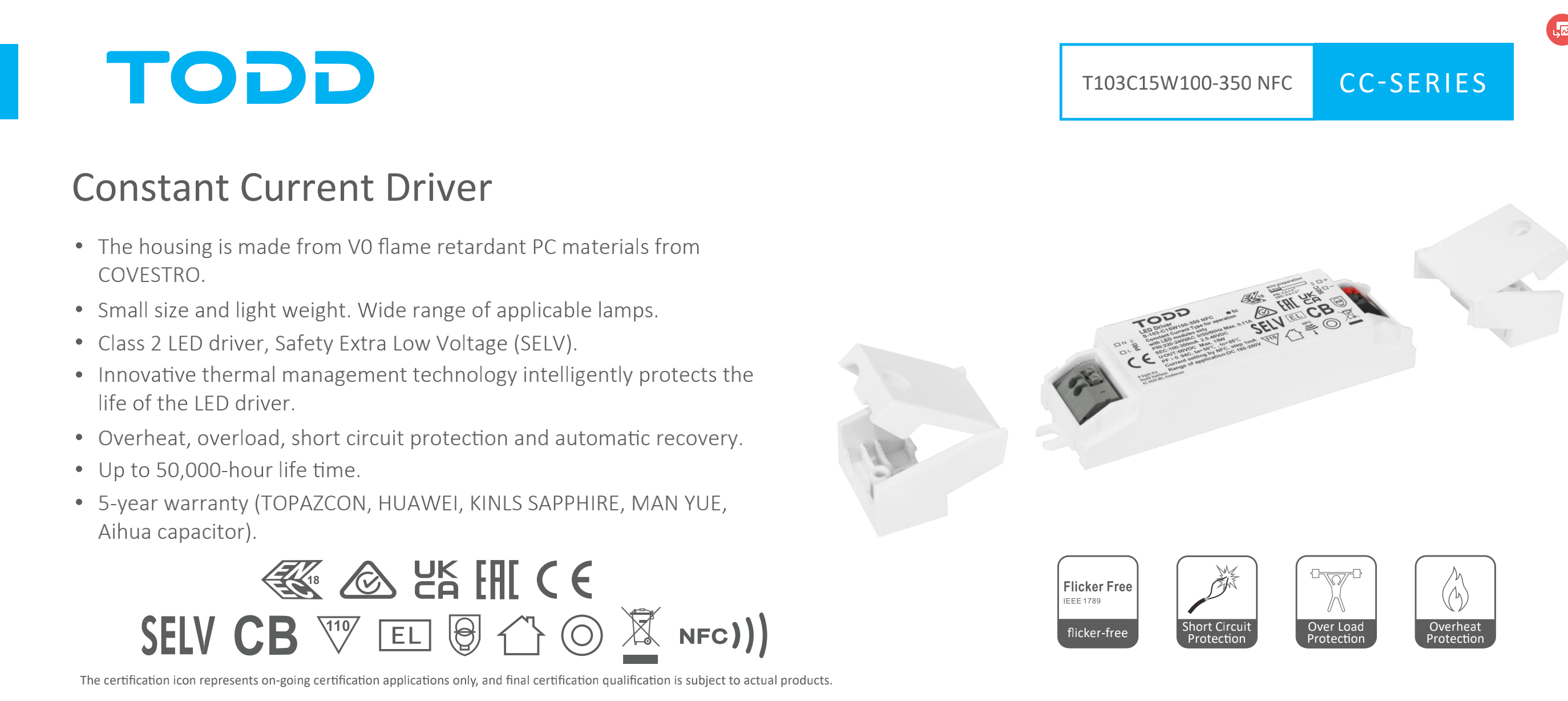 led driverT103C15W100-350 NFC