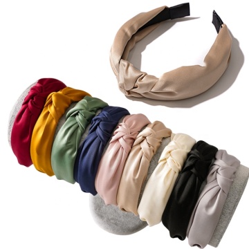คอลเลกชันขายส่ง: 10 สีบริสุทธิ์ข้ามปมผ้าไหมผ้าคลุมหน้าผ้าไหมซาติน - อุปกรณ์เสริมผมที่สมบูรณ์แบบสำหรับผู้หญิง