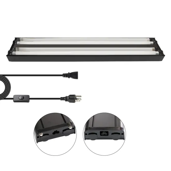 T5 Grow Lights for Indoor Horticulture Gardening - 2ft/3ft/4ft Fluorescent Bulbs 2 Lamp Fixtures