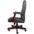 Wood Black Office Computer Arm Living Room Chairs