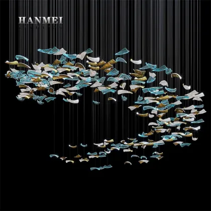 Modern Simple Creative Restaurant Glass Chandelier