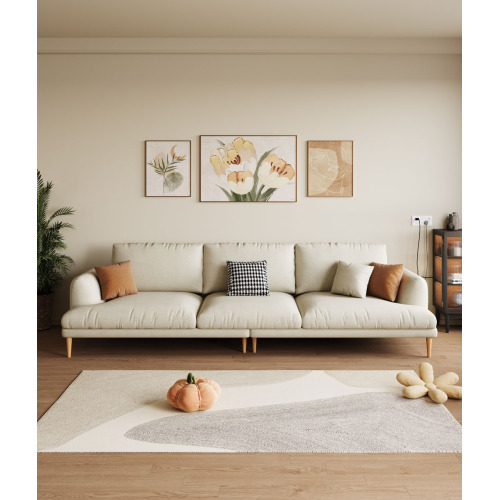 Воздушный кожаный диван в итальянском стиле с ножками