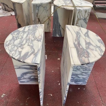 Custom Violet Calacatta Viola Marble Nordic Modern Luxury Stand Coffee Table