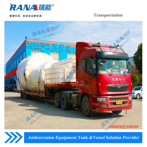 0.5-150 Cubic Meter Horizontal Storage Tank Lined PTFE