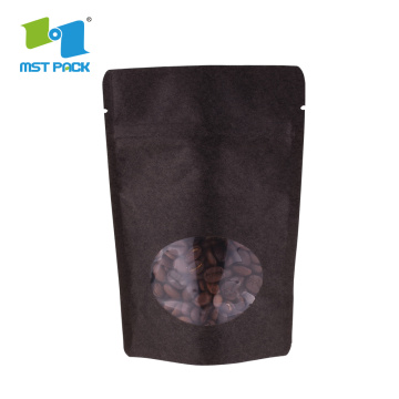 Stand Up Brown Kraft Paper Bag do kawy