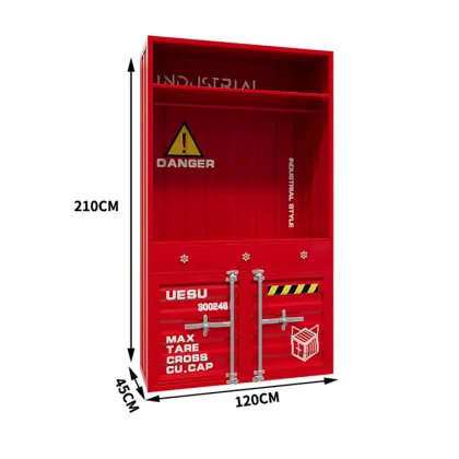 Industrial Style Simple Clothing Store Container Bedroom Iron Metal Wardrobe