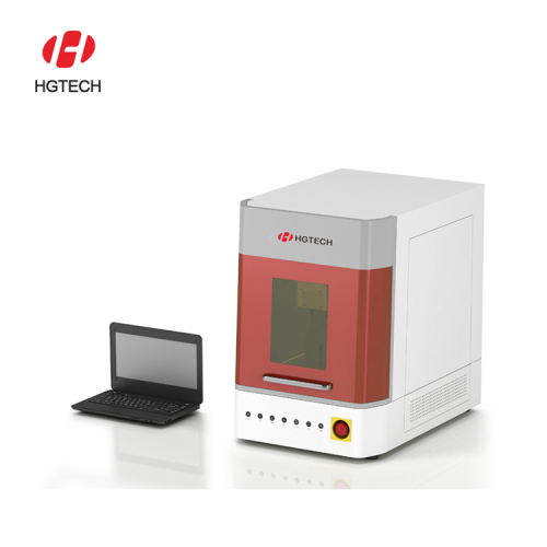 HGTECH mini craft laser cutting machine and portable laser wire marking machine