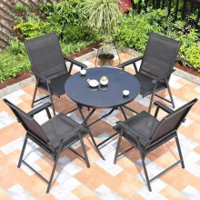 Modern Foldable Outdoor Dining Set for Garden Patio