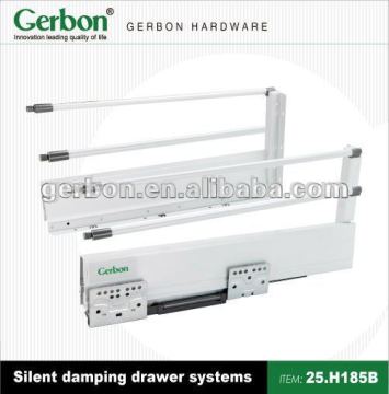 full extension soft closing silent damping drawer slide