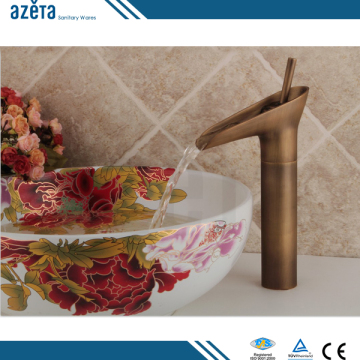 Fancy Brass Bathroom Waterfall Hot Cold Water Wash Basin Mixer Tap