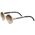 Diamond Bullhorn Sunglasses Round Vintage