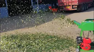 Hay And Green Gasoline Agricultural Grass Chaff Cutter
