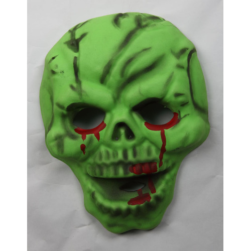 Halloween mask skeleton in green color