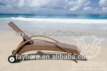 GW3088-L1 POP outdoor furniture rattan chaise lounge
