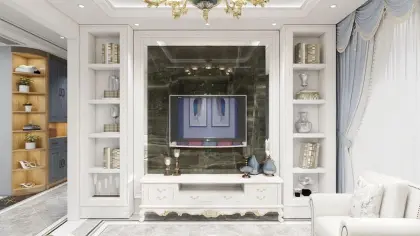 Gloss UV Coated Marble Sheet Easy Glue Application