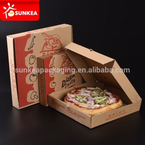 Custom design printed pizza restaurant packaging