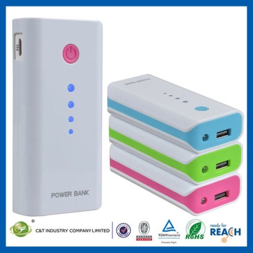 5600mAh Portable Power Bank Pack Backup External Battery Charger with built-in Flashlight for iPhone 5