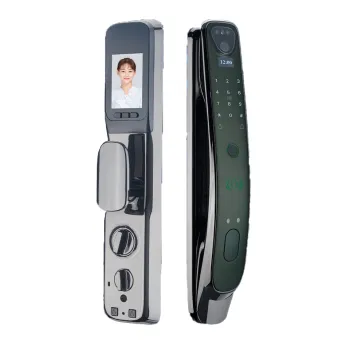 Smart Digital Door Lock with 3D Face Recognition, Fingerprint, WiFi Camera, and Lithium Battery