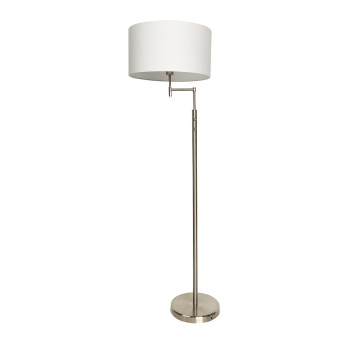 Contemporary White Fabric Shade Metal Frame Tripod Floor Lamp for Home & Hotel Decoration - Chinese Wholesale