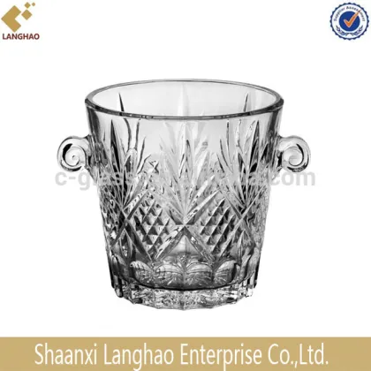 Glass Belvedere Vodka Bottle Ice Bucket With Handle