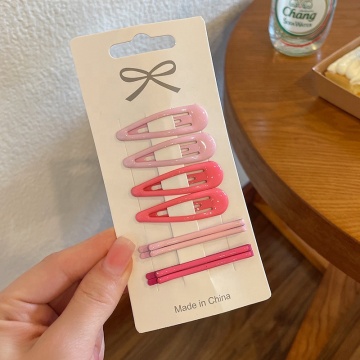 Cute 8-Piece Color Hair Clip Set - BB Hairpins for Girls