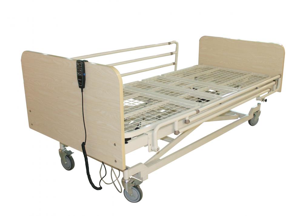 Adjustable angle electric nursing bed