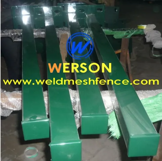 senke fence post with steel base-mesh fence ,fence post 15 years supplier